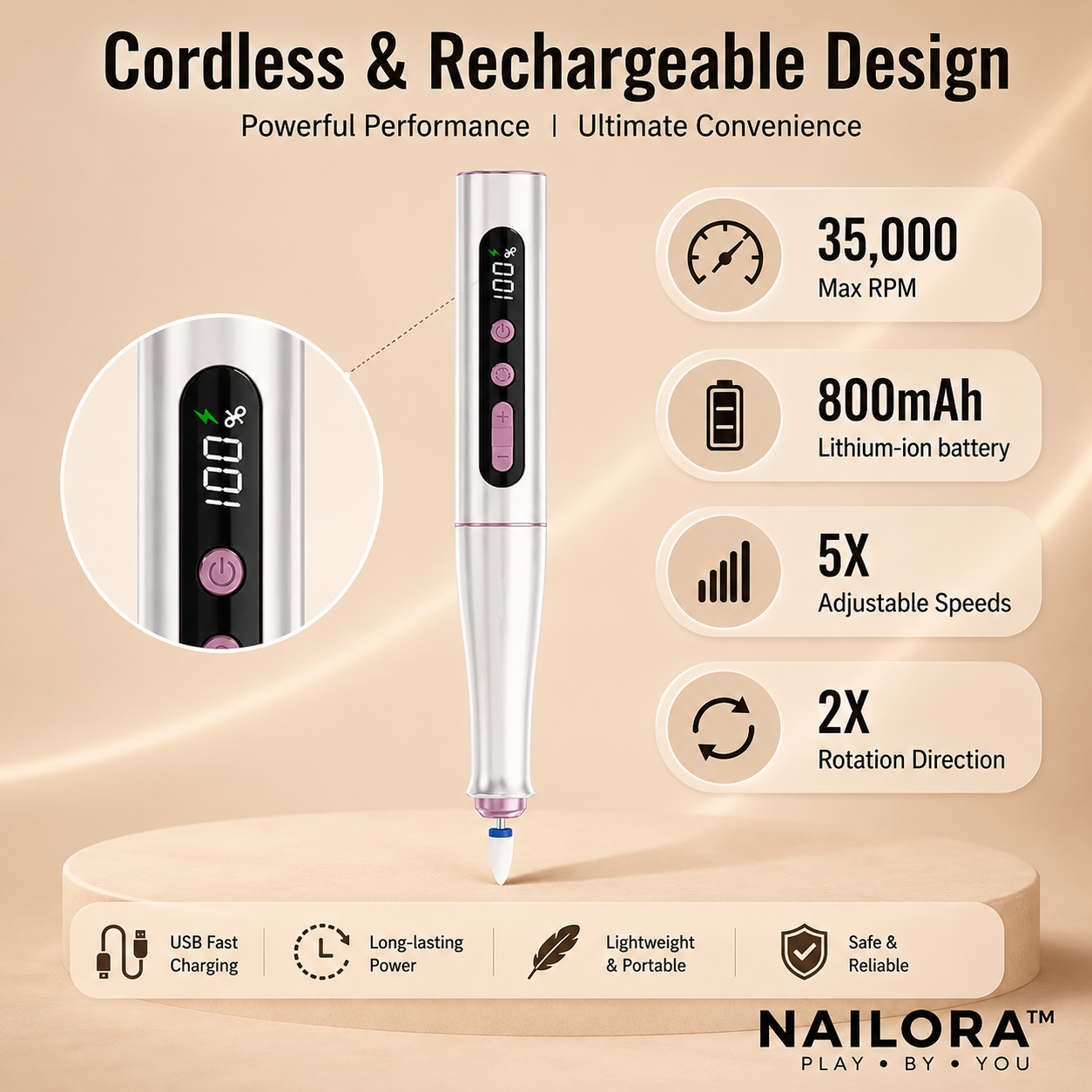 Nailora™ ProTouch Nail Drill