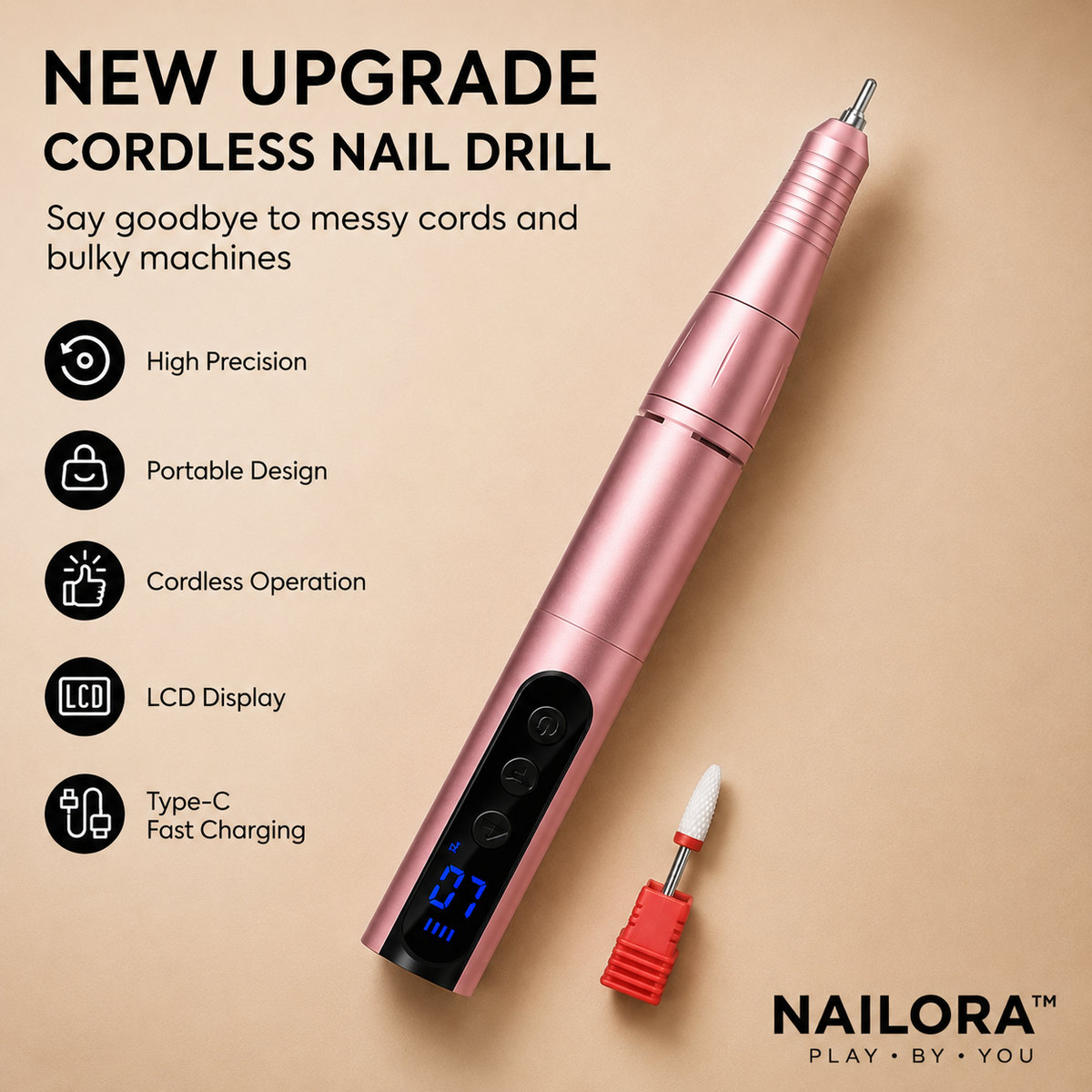 Nailora™ Professional Electric Nail Drill